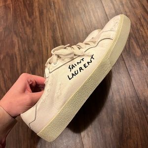 Mens Saint Laurent pre-distressed sneakers sz 42 (9)